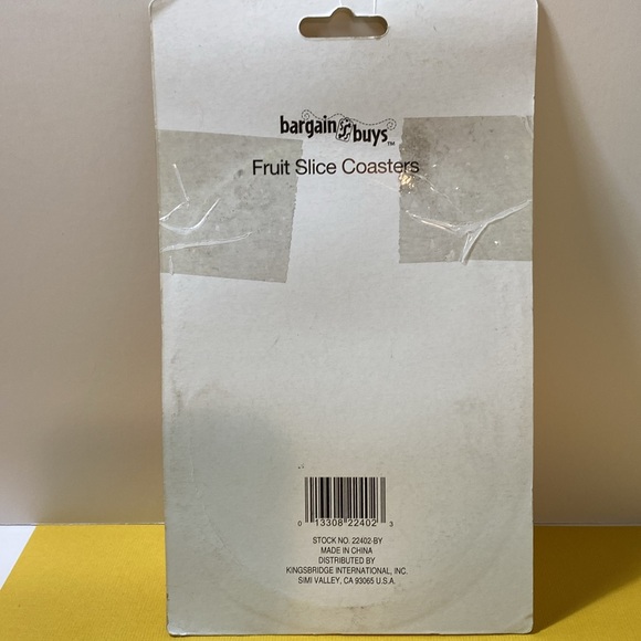 NIB Vintage 1980’s Fruit Slice Coasters - Picture 2 of 3